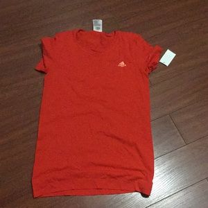 red adidas shirt
